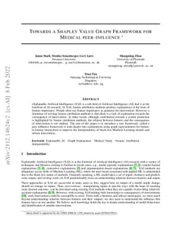 Towards a Shapley Value Graph Framework for Medical peer-influence