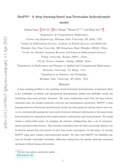 DeePN$^2$: A deep learning-based non-Newtonian hydrodynamic model