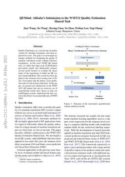 QEMind: Alibaba's Submission to the WMT21 Quality Estimation Shared Task
