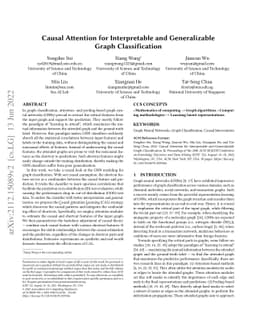 Causal Attention for Interpretable and Generalizable Graph
  Classification