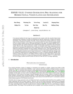 ERNIE-ViLG: Unified Generative Pre-training for Bidirectional
  Vision-Language Generation