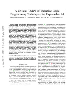 A Critical Review of Inductive Logic Programming Techniques for
  Explainable AI