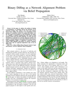 Binary Diffing as a Network Alignment Problem via Belief Propagation