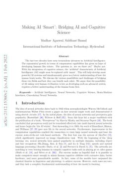 Making AI 'Smart': Bridging AI and Cognitive Science