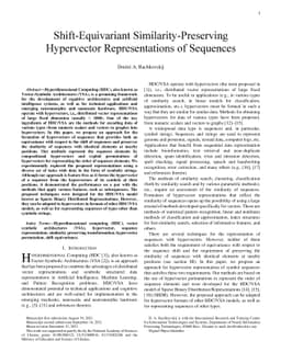Shift-Equivariant Similarity-Preserving Hypervector Representations of
  Sequences