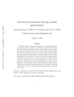 Distributed estimation through parallel approximants