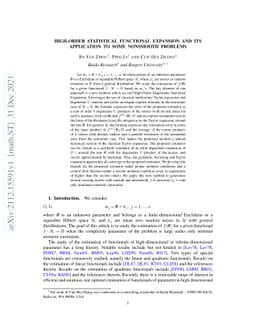 High-Order Statistical Functional Expansion and Its Application To Some
  Nonsmooth Problems