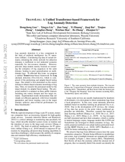 TransLog: A Unified Transformer-based Framework for Log Anomaly
  Detection