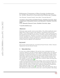 Performance Comparison of Deep Learning Architectures for Artifact
  Removal in Gastrointestinal Endoscopic Imaging