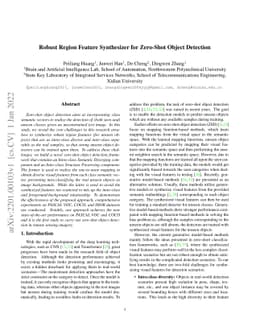 Robust Region Feature Synthesizer for Zero-Shot Object Detection