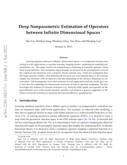 Deep Nonparametric Estimation of Operators between Infinite Dimensional
  Spaces