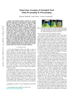 Target-mass Grasping of Entangled Food using Pre-grasping &
  Post-grasping