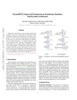 PyramidTNT: Improved Transformer-in-Transformer Baselines with Pyramid
  Architecture