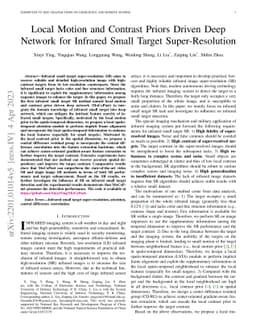 Local Motion and Contrast Priors Driven Deep Network for Infrared Small
  Target Super-Resolution