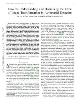 Towards Understanding and Harnessing the Effect of Image Transformation
  in Adversarial Detection