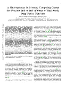 A Heterogeneous In-Memory Computing Cluster For Flexible End-to-End
  Inference of Real-World Deep Neural Networks