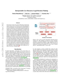 Interpretable Low-Resource Legal Decision Making