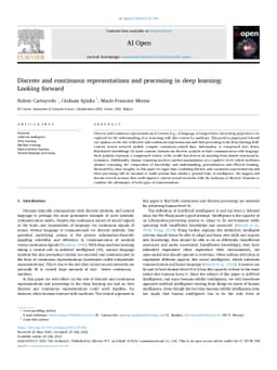 Discrete and continuous representations and processing in deep learning:
  Looking forward