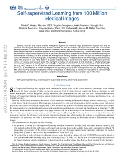 Self-supervised Learning from 100 Million Medical Images