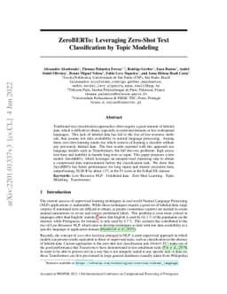 ZeroBERTo: Leveraging Zero-Shot Text Classification by Topic Modeling