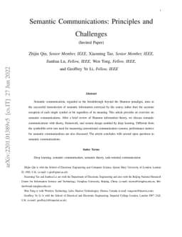 Semantic Communications: Principles and Challenges