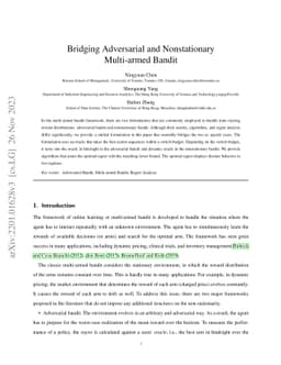 Bridging Adversarial and Nonstationary Multi-armed Bandit