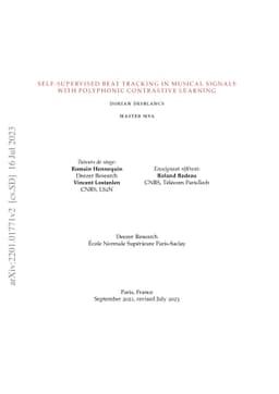 Self-Supervised Beat Tracking in Musical Signals with Polyphonic
  Contrastive Learning