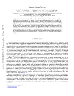 Quantum Capsule Networks