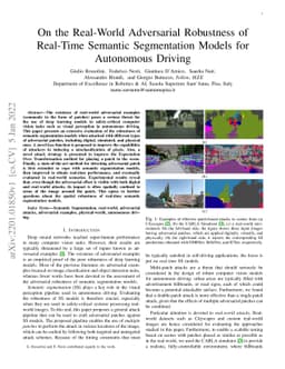 On the Real-World Adversarial Robustness of Real-Time Semantic
  Segmentation Models for Autonomous Driving