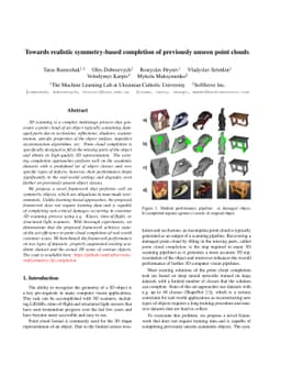 Towards realistic symmetry-based completion of previously unseen point
  clouds