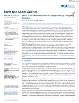 Direct multi-modal inversion of geophysical logs using deep learning