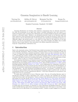 Gaussian Imagination in Bandit Learning
