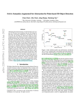 SASA: Semantics-Augmented Set Abstraction for Point-based 3D Object
  Detection