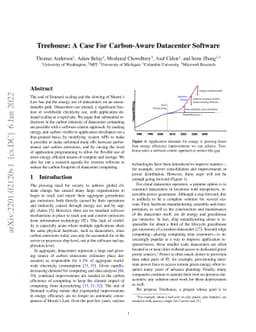 Treehouse: A Case For Carbon-Aware Datacenter Software