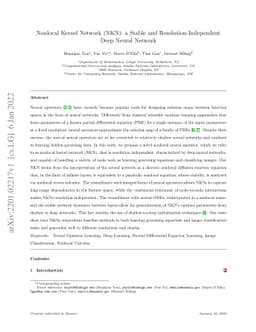Nonlocal Kernel Network (NKN): a Stable and Resolution-Independent Deep
  Neural Network