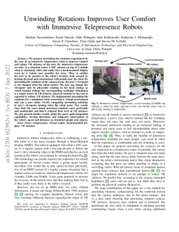 Unwinding Rotations Improves User Comfort with Immersive Telepresence
  Robots