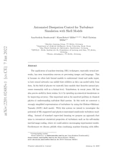 Automated Dissipation Control for Turbulence Simulation with Shell
  Models