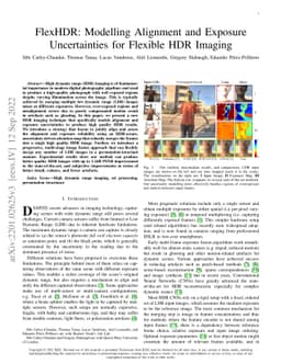 FlexHDR: Modelling Alignment and Exposure Uncertainties for Flexible HDR
  Imaging