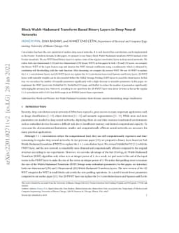 Block Walsh-Hadamard Transform Based Binary Layers in Deep Neural
  Networks