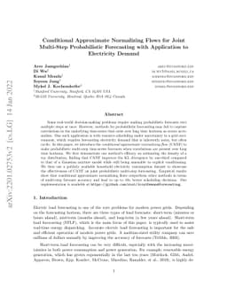 Conditional Approximate Normalizing Flows for Joint Multi-Step
  Probabilistic Forecasting with Application to Electricity Demand