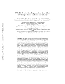 COVID-19 Infection Segmentation from Chest CT Images Based on Scale
  Uncertainty