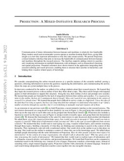Projection: A Mixed-Initiative Research Process