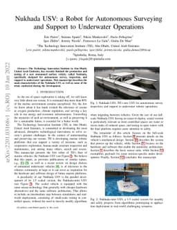 Nukhada USV: a Robot for Autonomous Surveying and Support to Underwater
  Operations