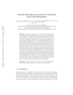 Towards Boosting the Accuracy of Non-Latin Scene Text Recognition