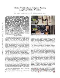 Motion Primitives-based Navigation Planning using Deep Collision
  Prediction