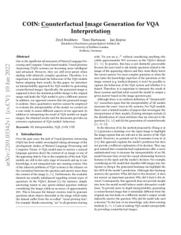 COIN: Counterfactual Image Generation for VQA Interpretation