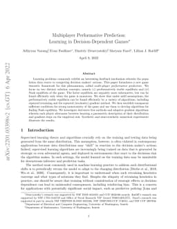 Multiplayer Performative Prediction: Learning in Decision-Dependent
  Games