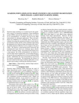 Learning Population-level Shape Statistics and Anatomy Segmentation From
  Images: A Joint Deep Learning Model