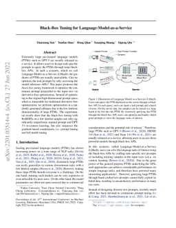 Black-Box Tuning for Language-Model-as-a-Service