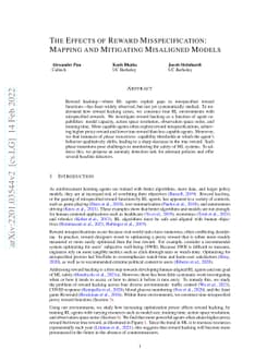 The Effects of Reward Misspecification: Mapping and Mitigating
  Misaligned Models